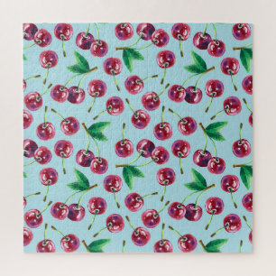 Puzzle Fresas acuáticas modernas: Jugoso patrón de cereza