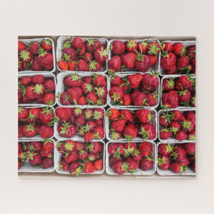 Puzzle Fresas en el mercado de granjeros en contenedores