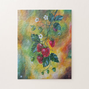 Puzzle Fresas en una vid de verano por Alfred Fox
