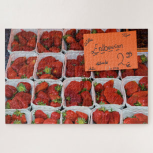Puzzle Fresas - Erdbeeren - Mercado de Munich - 20x30