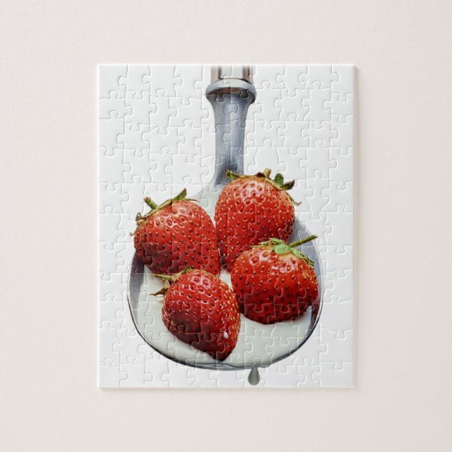Puzzle Fresas y Crema (Vertical)