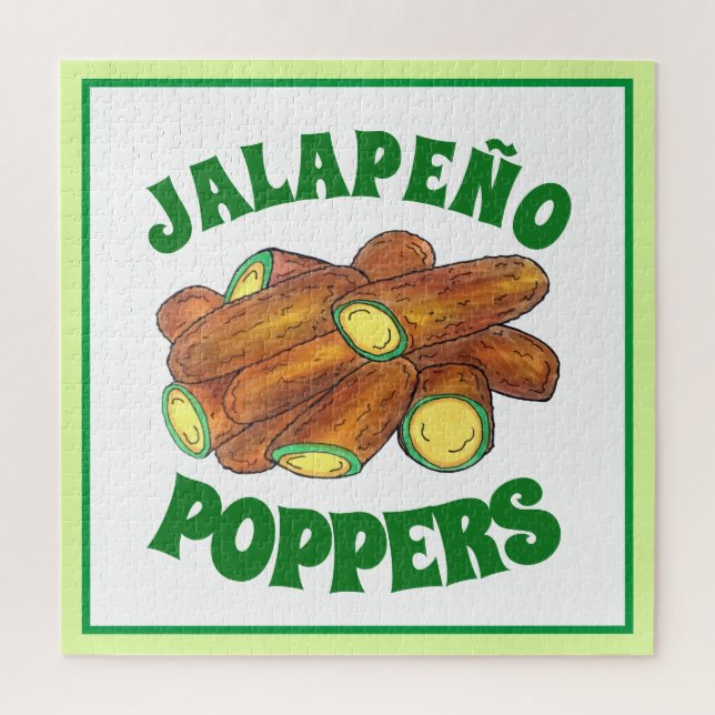 Puzzle Fried Jalapeño Poppers Green Hot Jalapeno Pepper (Vertical)