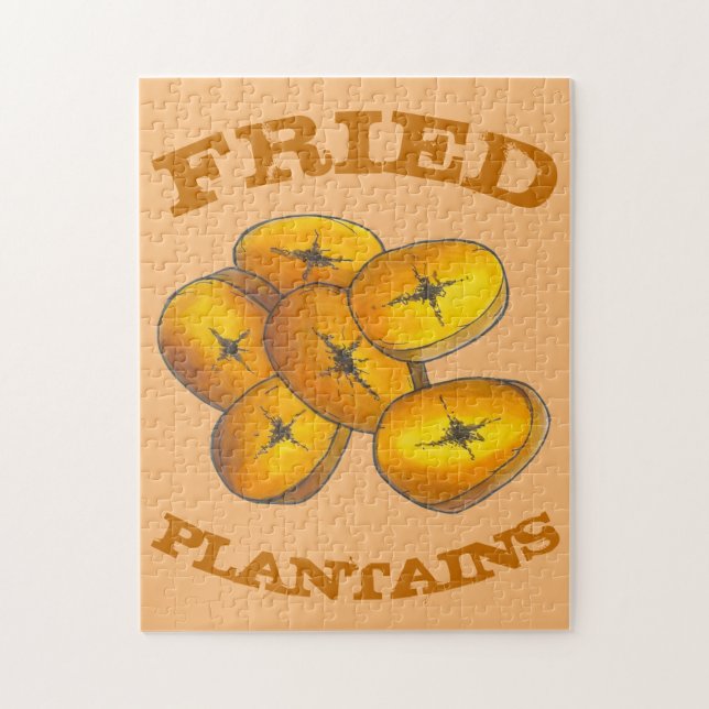 Puzzle Fried Plantains Cocina Jamaiquina Puertorriqueña (Vertical)