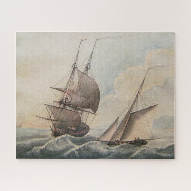 Puzzle Frigate en un oleaje del siglo XVII (Horizontal)
