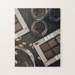Puzzle Frijoles de café tostados y chocolate negro