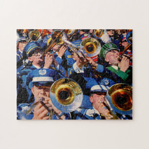 Puzzle frikis de la banda de la multitud del trombone AKA