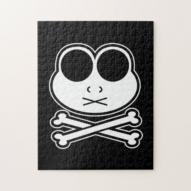 Puzzle Frog Cross Bone (Vertical)
