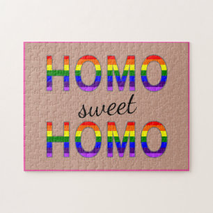 Puzzle Frontera dulce del rosa del desafío del homo del