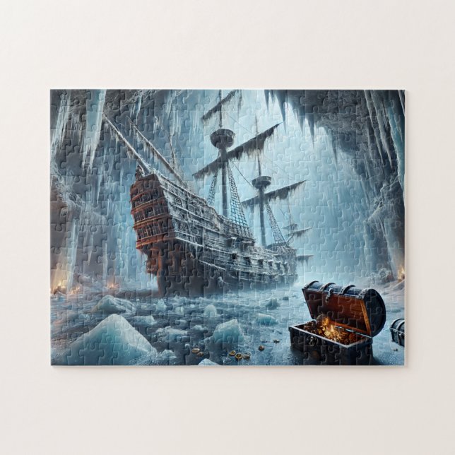 Puzzle Frozen Pirate Treasure in the Ice Cave Mystery (Horizontal)
