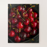Puzzle Fruta de la comida de Berries, dulces y dulces<br><div class="desc">Este sabroso diseño presenta un tazón lleno de cerezas rojas dulces.</div>