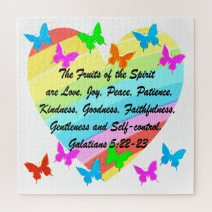 PUZZLE FRUTA DE LA MARIPOSA Y DEL CORAZÓN DEL DISEÑO ESPÍ