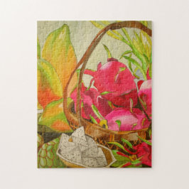 Puzzle Fruta tropical Todavía la vida arte acuarela origi