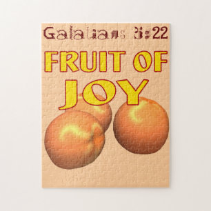 Puzzle Frutas de alegría citas de la Biblia Personalízalo
