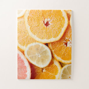 Puzzle Frutas de cítricos Naranjas en rodajas jugosas