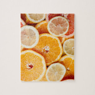 Puzzle Frutas de cítricos Naranjas en rodajas jugosas