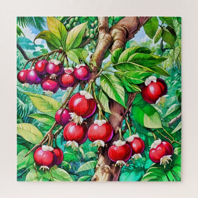 Puzzle Frutas rojas brillantes (Vertical)