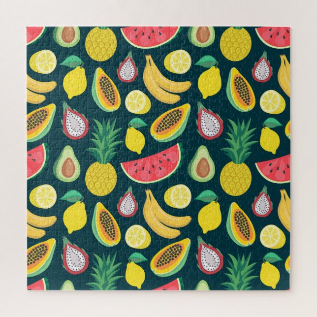 Puzzle Frutas tropicales Vintage Pattern Bliss (Vertical)