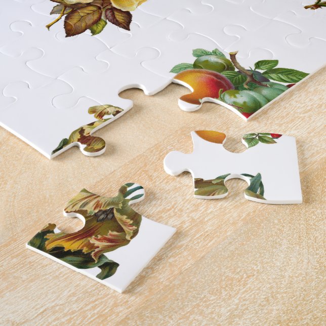 Puzzle Frutas y flores de época (Lado)