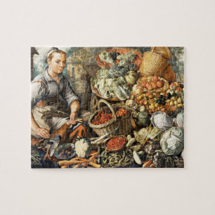 Puzzle Frutas y verduras de las mujeres comerciantes