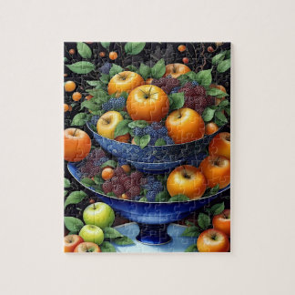 Puzzle Fruto colorido con manzanas y uvas