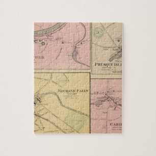 Puzzle Ft Fairfield, Isla Presque, Mapa Caribou