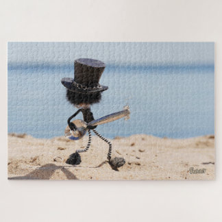 Puzzle Fubby gitarist met look alike Slash hoed.