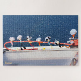 Puzzle Fubby's die een lijn lieren van een Zeilboot.