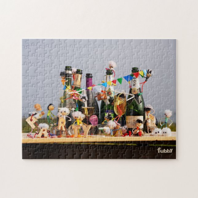 Puzzle Fubby's die Feest vieren, gefeliciteerd, Proost ! (Horizontal)