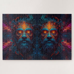 Puzzle "Fuego de dioses" con varios conjuntos de deidades