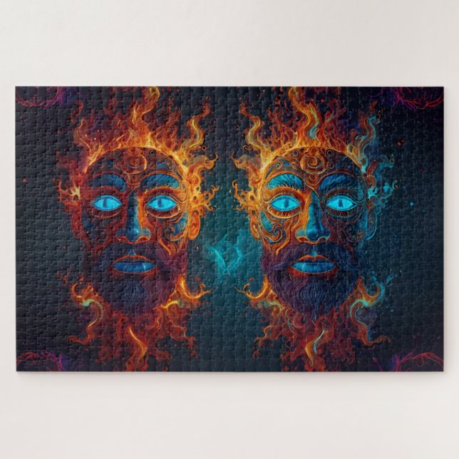 Puzzle "Fuego de dioses" con varios conjuntos de deidades (Horizontal)