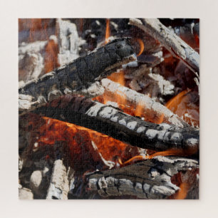 Puzzle fuego de madera