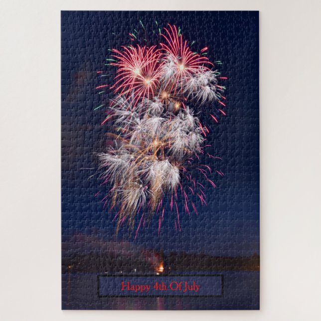 Puzzle Fuegos artificiales 4 De Julio Día De La Independe (Vertical)