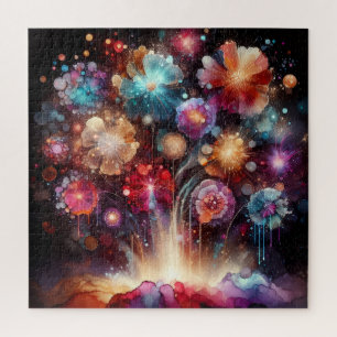 Puzzle Fuegos Artificiales de Flores