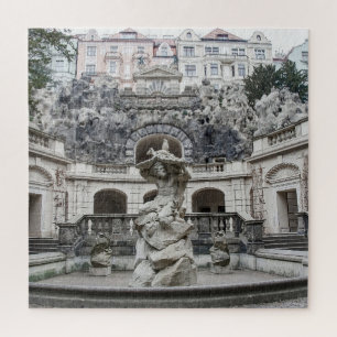 Puzzle Fuente con estatua de Neptuno en Praga