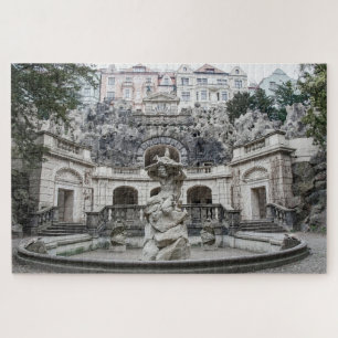 Puzzle Fuente con estatua de Neptuno en Praga Jigsaw Puzz