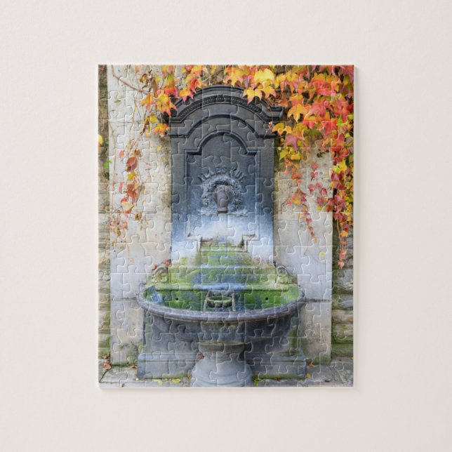 Puzzle Fuente de agua potable en otoño, Hungría (Vertical)