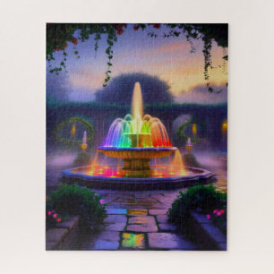 Puzzle Fuente de arcoíris hermosa