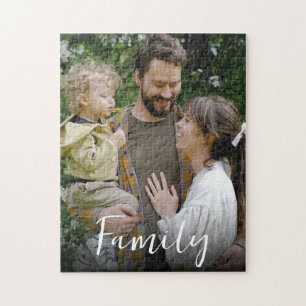 Puzzle Fuente de escritura familiar Foto personalizada 