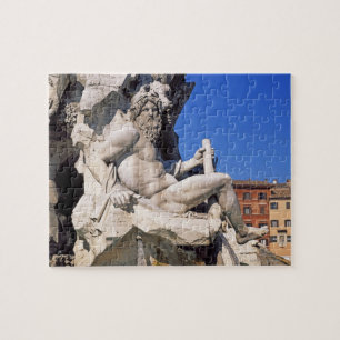 Puzzle Fuente de los Cuatro Ríos en Piazza Navona. Roma,