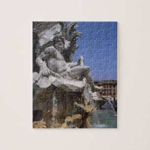 Puzzle Fuente de los Cuatro Ríos, Piazza Navona, Roma,