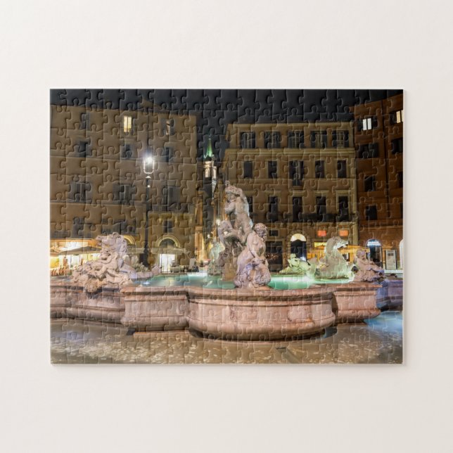 Puzzle Fuente de Neptuno en la Piazza Navona - Roma (Horizontal)