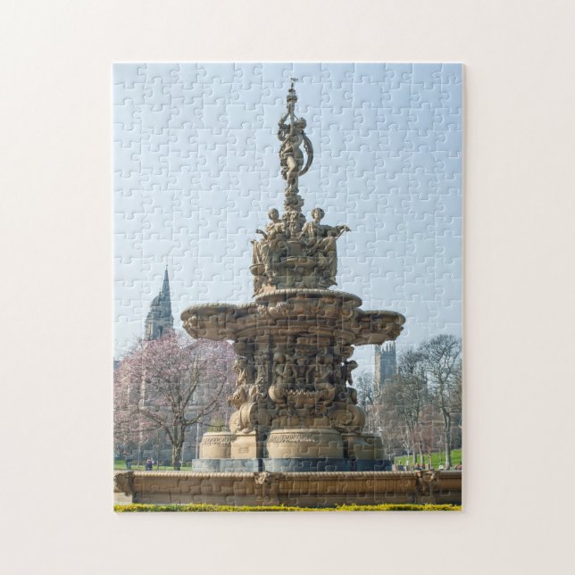 Puzzle Fuente de Ross, castillo de Edimburgo, Escocia (Vertical)