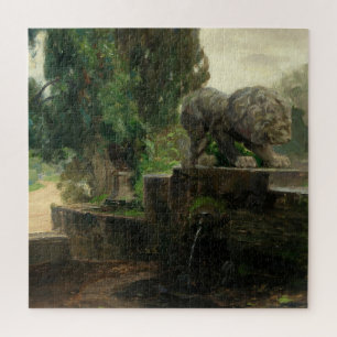 Puzzle Fuente del León en Roma (por H.A. Brendekilde)