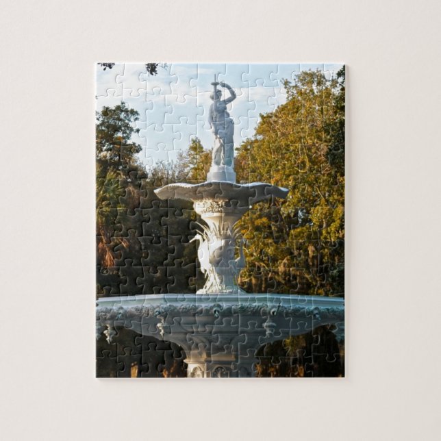 Puzzle Fuente del parque de Georgia Forsyth de la sabana (Vertical)