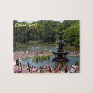 Puzzle Fuente y lago en Central Park, New York City
