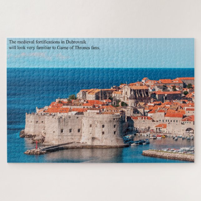 Puzzle Fuerte medieval en Dubrovnik Croacia Grande (Horizontal)