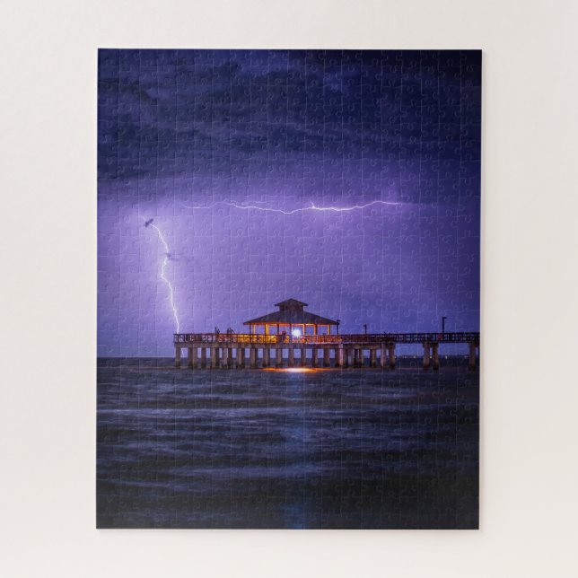 Puzzle Fuerte Myers Pier Lightning (Vertical)