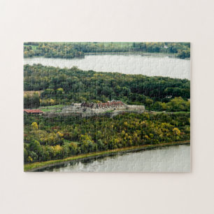 Puzzle Fuerte Ticonderoga Lago Champlain Adirondacks Otoñ