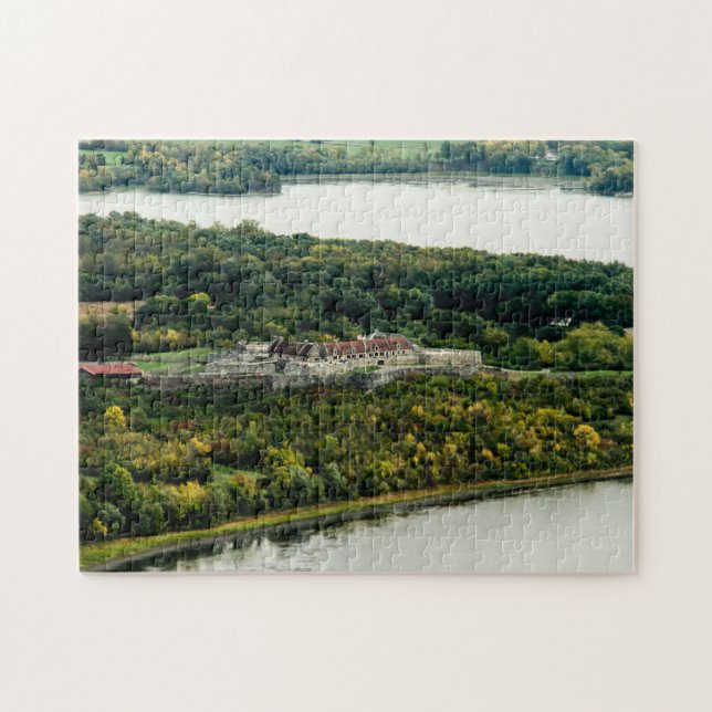 Puzzle Fuerte Ticonderoga Lago Champlain Adirondacks Otoñ (Horizontal)