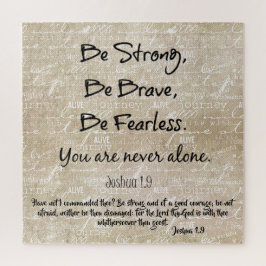 Puzzle Fuerte, valiente y temerosa cita con la Biblia con